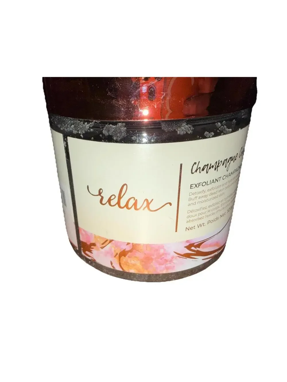Manna Kadar Relax Champagne Charcoal Scrub New Sealed 18.34 oz